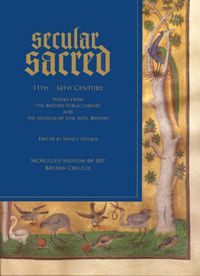 Cover image for Secular/Sacred 11th-16th Century: Works from the Boston Public Library and the Museum of Fine Arts, Boston