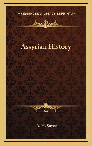 Cover image for Assyrian History