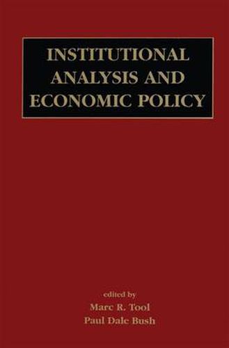 Cover image for Institutional Analysis and Economic Policy