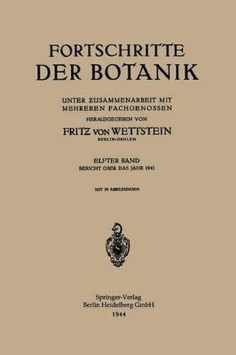 Cover image for Fortschritte der Botanik: Unter Zusammenarbeit mit Mehreren Fachgenossen