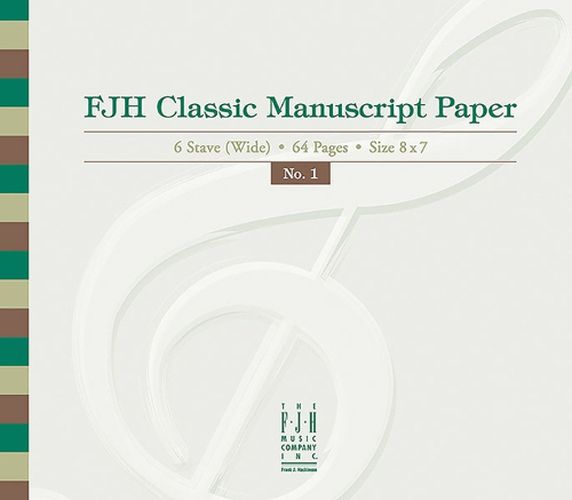 Cover image for FJH Classic Manuscript Paper No. 1