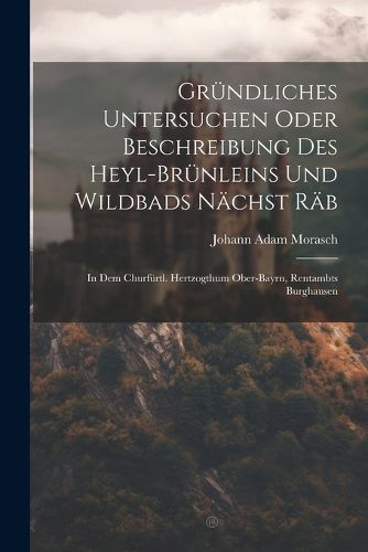 Cover image for Gruendliches Untersuchen Oder Beschreibung Des Heyl-bruenleins Und Wildbads Naechst Raeb