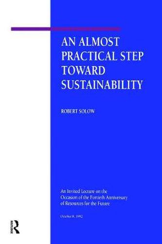 Cover image for An Almost Practical Step Toward Sustainability