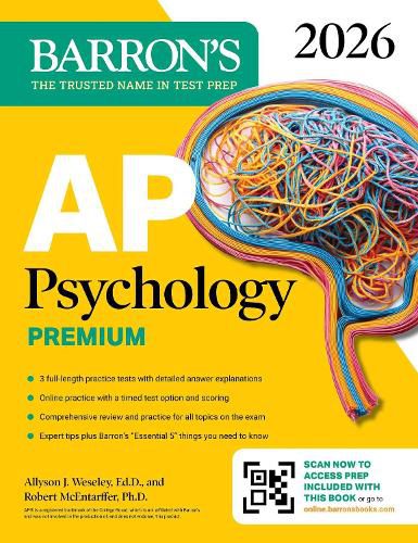 Cover image for AP Psychology Premium, 2026: Prep Book with 3 Practice Tests + Comprehensive Review + Online Practice