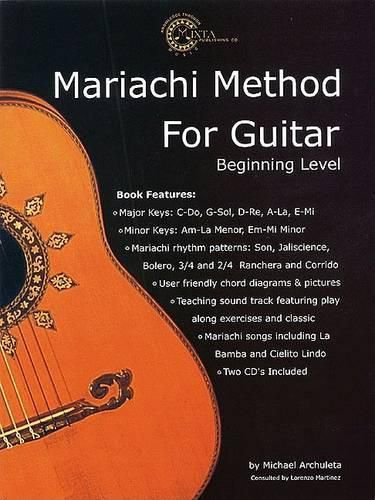 Cover image for Mariachi Method for Guitar: Beginning Level A English Edition