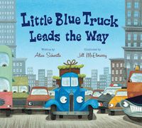 Cover image for Little Blue Truck Leads the Way Padded Board Book