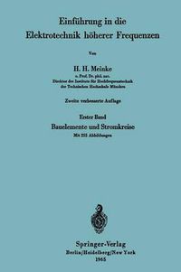 Cover image for Einfuhrung in die Elektrotechnik hoeherer Frequenzen: Zweiter Band Elektromagnetische Felder und Wellen