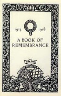 Cover image for Book of Remembrance 1914-1918