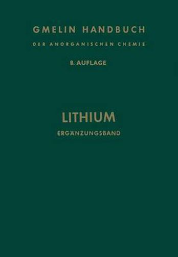 Lithium: Erganzungsband