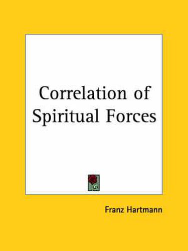 Cover image for Correlation of Spiritual Forces (1897)