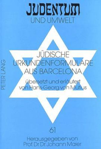 Cover image for Juedische Urkundenformulare Aus Barcelona