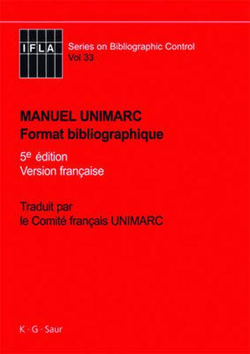 Cover image for Manuel UNIMARC