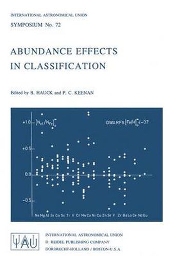 Cover image for Abundance Effects in Classification: Dedicated to W.W. Morgan