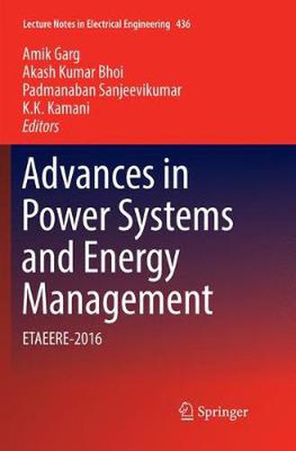 Cover image for Advances in Power Systems and Energy Management: ETAEERE-2016