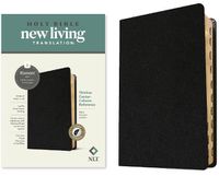 Cover image for NLT Thinline Center-Column Reference Bible, Filament-Enabled Edition (Genuine Leather, Black, Indexed, Red Letter)