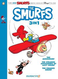 Cover image for The Smurfs 3-in-1 #6: Collecting  The Aerosmurf,   The Strange Awakening of Lazy Smurf,  and  The Finance Smurf