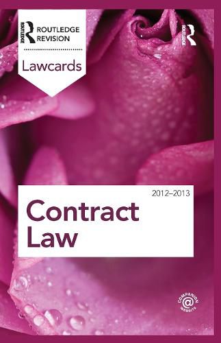 Cover image for Contract Lawcards 2012-2013