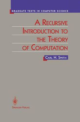 Cover image for A Recursive Introduction to the Theory of Computation