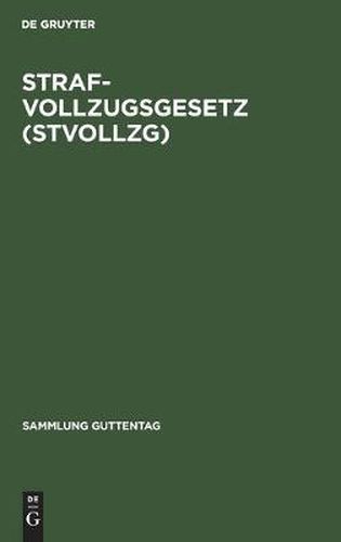 Cover image for Strafvollzugsgesetz (StVollzG)