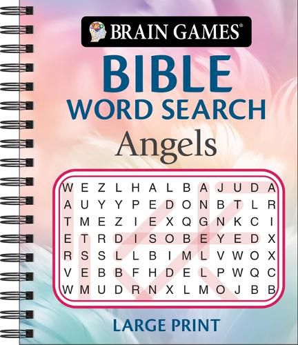 Cover image for Brain Games - Bible Word Search: Angels - Large Print