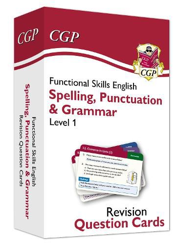 Cover image for Functional Skills English Revision Question Cards: Spelling, Punctuation & Grammar - Level 1