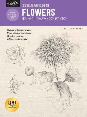 Cover image for Drawing: Flowers with William F. Powell: Learn to draw step by step