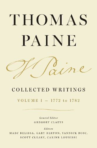 Cover image for Thomas Paine Collected Writings, Volume 1