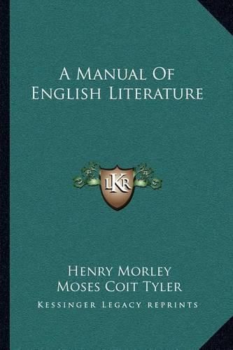 Cover image for A Manual of English Literature