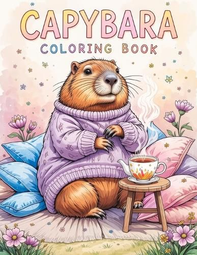 Cover image for Capybara Coloring Book