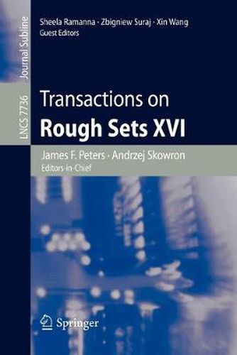 Cover image for Transactions on Rough Sets XVI