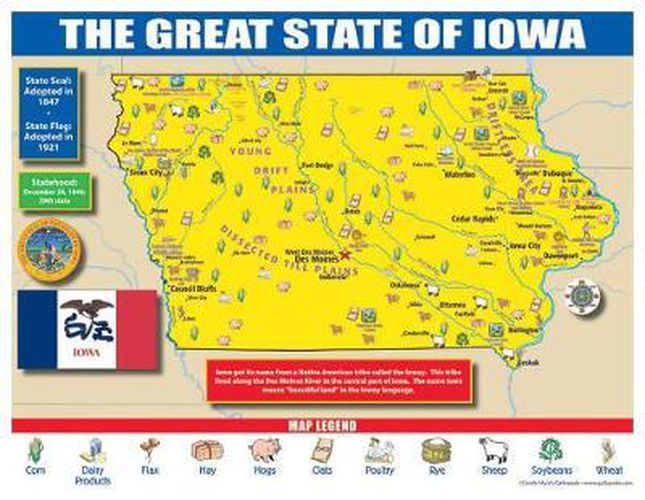 Iowa State Map for Students - Pack of 30