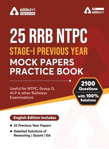 Cover image for 25 RRB NTPC STAGE I PREVIOUS YEAR MOCK PAPERS by Adda247 Publications