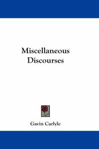 Cover image for Miscellaneous Discourses