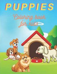 Cover image for Happy Puppies Coloring Book for kids