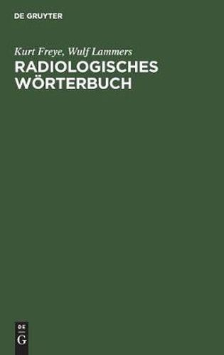Cover image for Radiologisches Woerterbuch