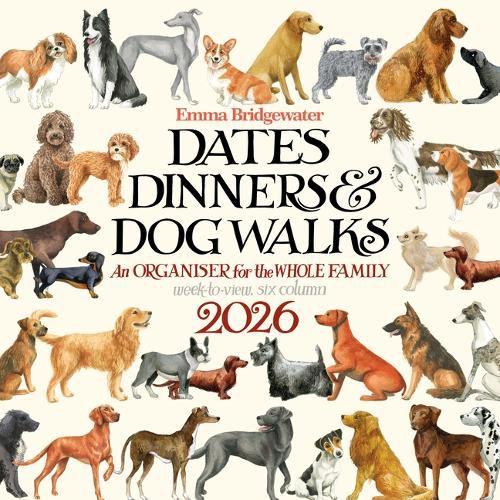 Cover image for 2026 Emma Bridgewater Dates, Dinners & Dog Walks Wall Planner