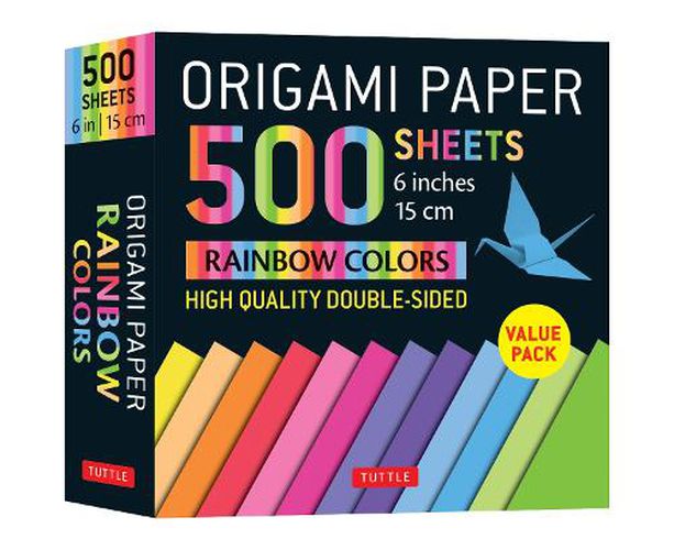 Cover image for Origami Paper 500 Sheets Rainbow Colors 6' (15 Cm)