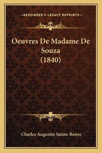 Cover image for Oeuvres de Madame de Souza (1840)