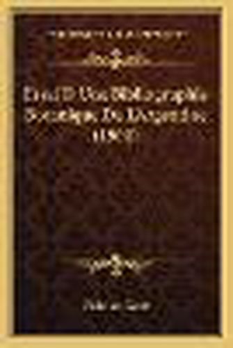 Cover image for Essai D'Une Bibliographie Botanique de L'Argentine (1900)