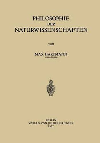 Cover image for Philosophie Der Naturwissenschaften