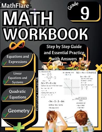 Cover image for MathFlare - Math Workbook 9th Grade
