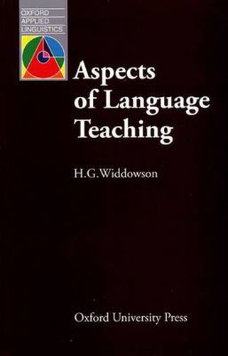 Cover image for Aspects of Language Teaching