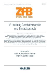 Cover image for E-Learning Geschaftsmodelle und Einsatzkonzepte