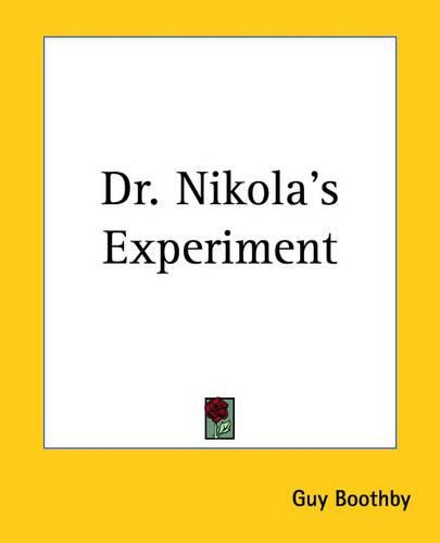 Cover image for Dr. Nikola's Experiment