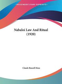 Cover image for Nabaloi Law and Ritual (1920)