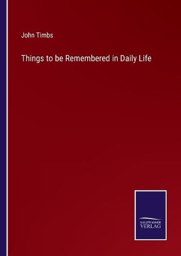 Cover image for Things to be Remembered in Daily Life