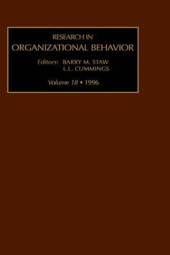 Cover image for Research in Organizational Behaviour