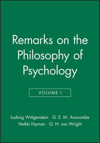 Cover image for Remarks on the Philosophy of Psychology