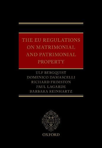 Cover image for The EU Regulations on Matrimonial and Patrimonial Property