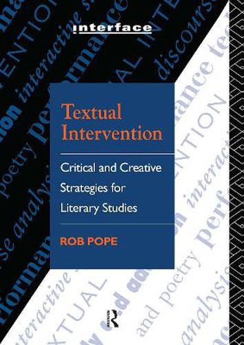 Cover image for Textual Intervention: Critical and Creative Strategies for Literary Studies